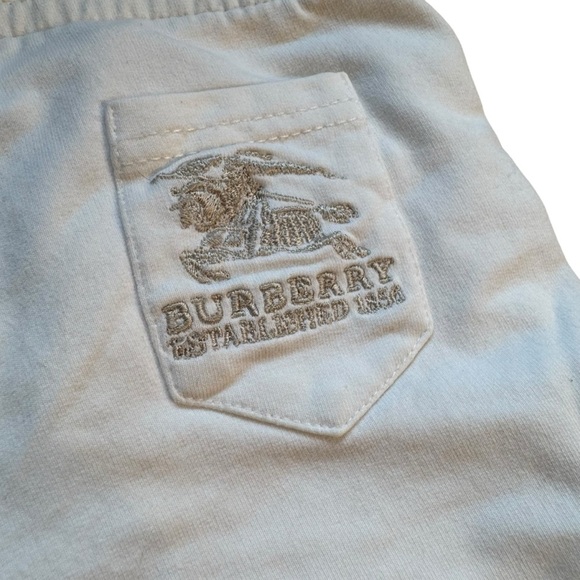 Authentic Burberry White Pants Girls 18 months Checked Flare C21 - Picture 4 of 10